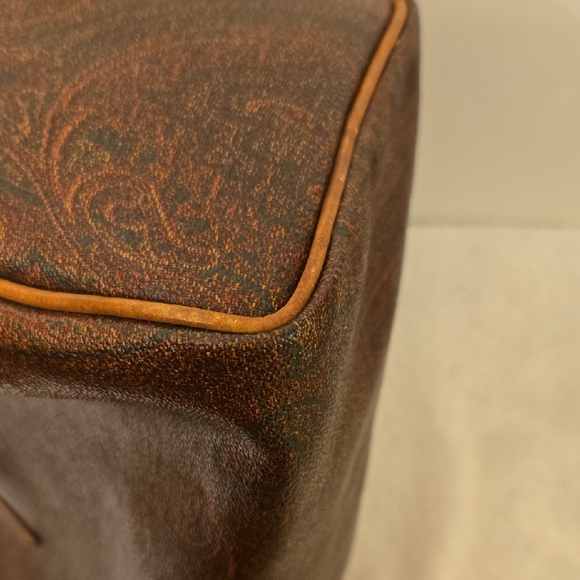 Etro Milano Vintage Red Paisley Speedy 20 Boston Travel Tote Bag - Picture 11 of 15